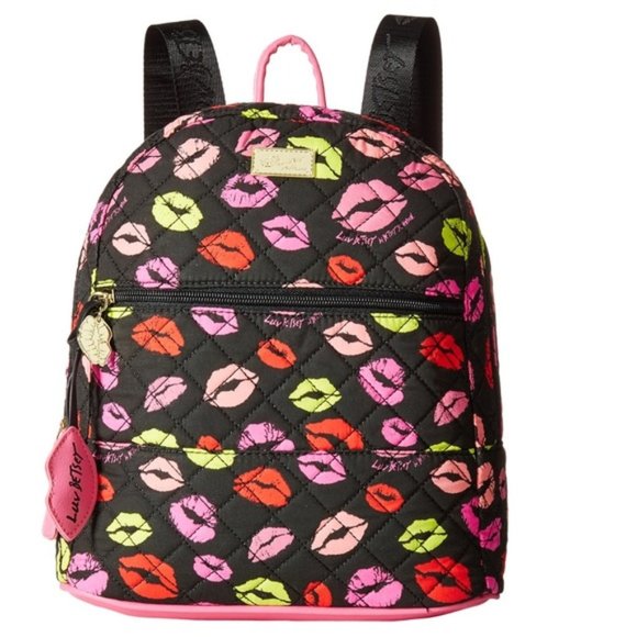 Betsey Johnson Handbags - Betsey Johnson LIPS QUILTED BACKPACK
